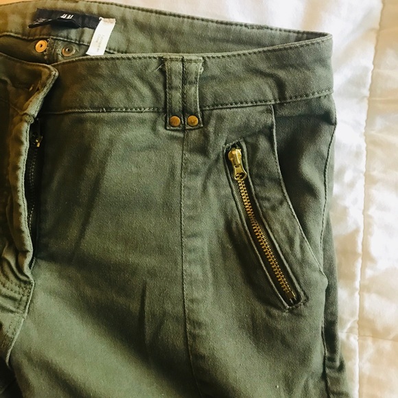 H&M Pants & Jumpsuits Hm Army Green Cargo Pants Skinny Poshmark